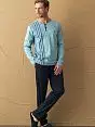 Синий домашний мужской комплект (брюки+ лонгстив) BlackSpade b7069 Light Blue распродажа