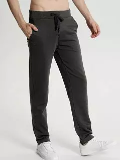 Свободные спортивные брюки с двумя карманами из трикотажного футера Oxouno JSOXO 2382-376 спортивные брюки антрацит меланж oxo