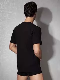 Классическая футболка с округлым вырезом черного цвета Doreanse 2570cPc01