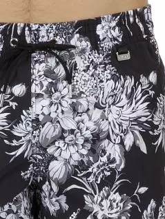 Стильные пляжные шорты черно-белого цвета HOM 40c0830c0004