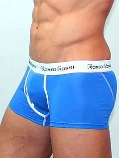 Мягкие мужские трусы хипсы с стильным гульфиком синего цвета  Romeo Rossi Heaps R365-9 распродажа