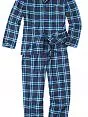 Фланелевая пижама с классическим дизайном синего цвета Gotzburg FM-451393-7013