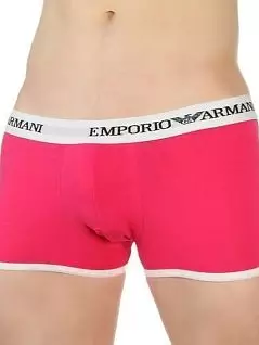 Облегающие боксеры с белой окантовкой по нижнему краю розового цвета Emporio Armani RT21661