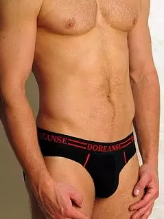 Стильные мужские трусы слипы черного цвета с красным оформлением Doreanse Modal Sport 1349c01 распродажа