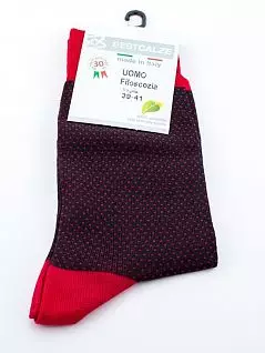 Яркие и оригинальные мужские носки из 100% хлопка PJ-Best Calze_4C56 красный