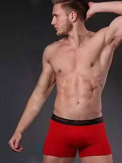 Облегающие мужские трусы боксеры из мягкого модала красного цвета Jolidon Uomo N246 красный (rosso)