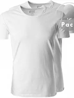 Комплект из 2 удобных хлопковых футболок белого цвета JOCKEY 17301822 Nos (муж.) (2шт.) Белый
