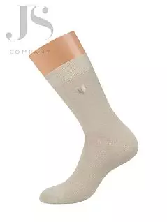 Удобные носки с широкой резинкой и кеттельным (плоским) швом на мыске OMSA JSECO 406 (5 пар) grigio chiaro oms