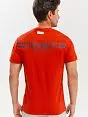 Яркая футболка из дышащей ткани красного цвета Bikkembergs BKK3MTS04cGoji