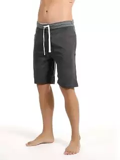 Хлопковые шорты на широкой резинке темно-серого цвета Tom Tailor RT71044/5609-30