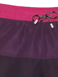 Фиолетовые мужские пляжные шорты из мягкого шелковистого материала с боковыми карманами HOM Kolor 07251cB9