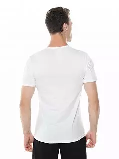Хлопковая футболка с круглым вырезом горловины Oztas LTOZ1066-A Oztas белый
