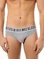 Набор однотонных брифов  (2шт) серого цвета Bikkembergs RTBKK1USP01BI/2
