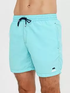 Пляжные шорты с сетчатой подкладкой голубого цвета Allen Cox 278303cacqua