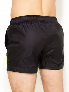 Пляжные шорты свободного кроя с имитацией застежки черного цвета Bikkembergs VBKB05074c2000