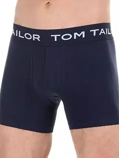 Набор боксеров на широкой синей резинке (белый, темно-синий) (2шт) Tom Tailor RT70480/6061-99-1