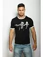 Современная мужская футболка с принтом "Парни" черного цвета Epatag RT010203m-EP
