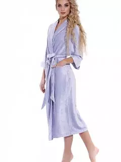 Элегантный халат с небольшими разрезами по бокам PECHE MONNAIE EV9428сирень