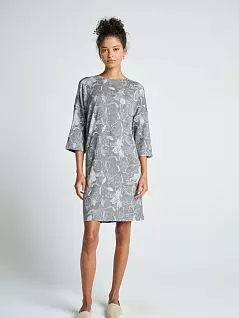 Нежное платье с оригинальным принтом серого цвета Jockey 8702231c954