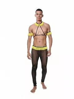 Оригинальный эротический костюм "Танцор" 5в1 черно-желтого цвета La Blinque RTLB15369