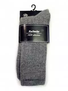Комплект из 50 черных/серых мужских носков из шерсти премиум класса "RuSocks" New collection M-590