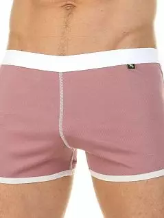 Однотонные шорты из хлопка розового цвета Van Baam RT39840