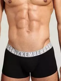 Боксеры на эластичной резинке с фирменным логотипом бренда на поясе черного цвета BIKKEMBERGS VBKT05131c200E