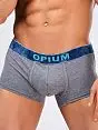 Короткие боксеры на плотной резинке с логотипом Opium VOOpium_R-109 Melange Grey Серый