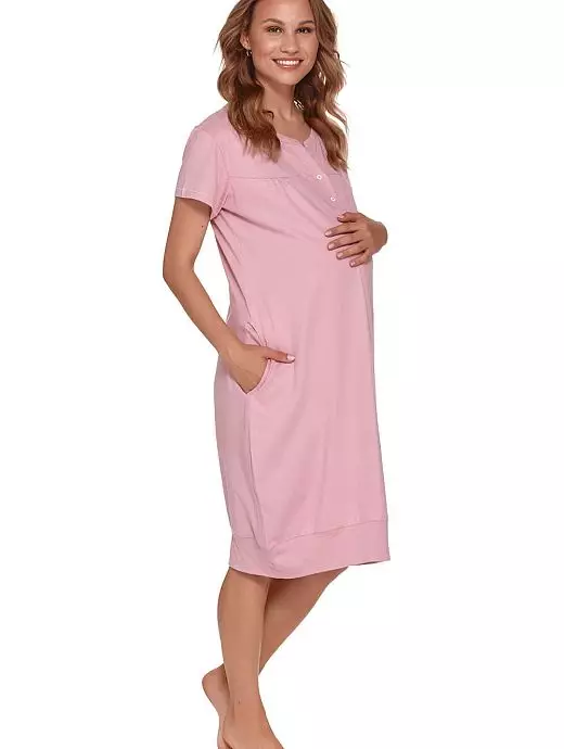 Сорочка с круглым вырезом горловины и планкой на кнопках Doctor Nap VODN_TCB.4348 Papaya Розовый