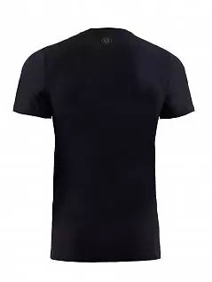 Приталенная мужская футболка черного цвета BlackSpade AURA b9506 Black