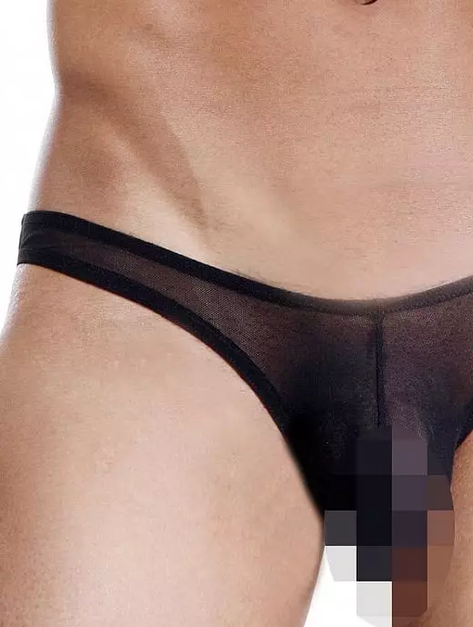 Прозрачные слипы в сеточку черного цвета Oboy 4300c01 Прозрачные слипы в сеточку черного цвета Oboy 4300c01
