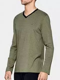 Пижама (Верх с длинными рукавами и V-образным вырезом и однотонные брюки ) зеленого цвета Impetus FM-E502G52-K83