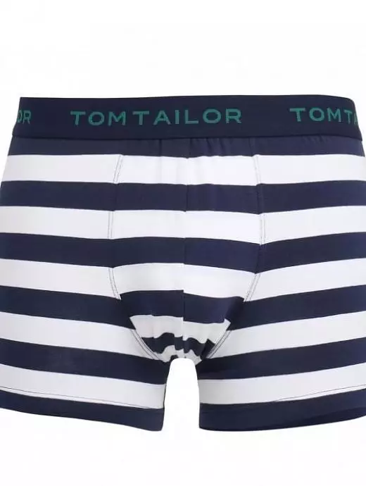 Эластичные боксеры в широкую полоску синего цвета Tom Tailor FM-70281-8433