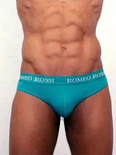 Зелёные мужские трусы стринги с модным поясом Romeo Rossi Thongs R1006-7