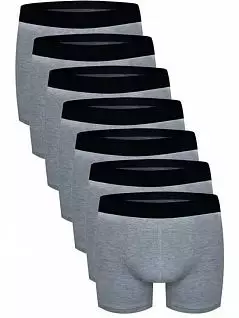 Набор боксеров на контрастной резинке из хлопка и полиэстра (7шт) серого цвета DARKZONE RTDZN7777GR