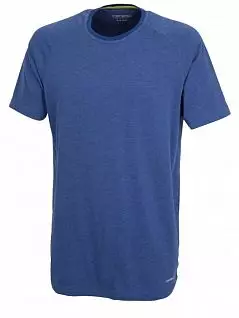 Эластичная футболка из мягкого хлопка синего цвета Ceceba FM-30776-621