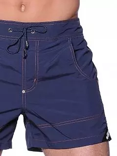 Мужские шорты с декоративными строчками «джинсового» оранжевого цвета HOM 07772cB9