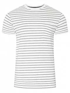 Легкая футболка в узкую горизонтальную полоску белого цвета Jockey 500746Hc100