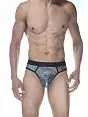 Серебристые стринги из блестящей ткани Don Moris RTDM102144