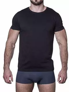 Трикотажная футболка с коротким рукавом черного цвета Sergio Dallini RTSDT750-2