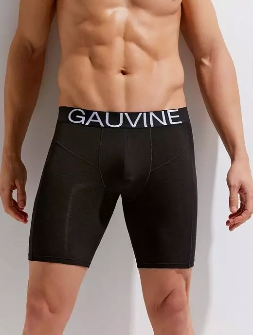 Хлопковые боксеры на пришивной резинке черного цвета GAUVINE RTGAU3013-01 Хлопковые боксеры на пришивной резинке черного цвета GAUVINE RTGAU3013-01