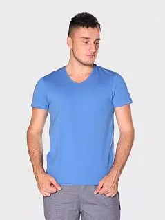 Облегающая футболка с V-образным вырезом Cacharel LT1332 Cacharel голубой распродажа