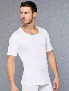Шелковистая футболка из модала и хлопка белого цвета Doreanse 2570cPc02 распродажа