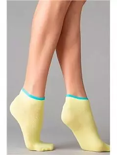 Комфортные носки с контрастной двойной резинкой Minimi JSMINI FRESH 4101 (5 пар) lemon min