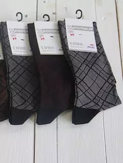 Набор из 6 мужских носков разных цветов с рисунком "ромбы" из мерсеризированного хлопка PJ-Best Calze_Набор 4J94