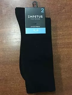 Носки мужские с усиленной пяткой и комфортной манжетой черного цвета Impetus FM-P702004L6-MA8
