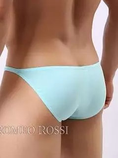 Современные слипы на тонкой резинке голубого цвета Romeo Rossi R2001-1