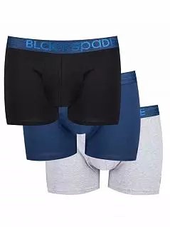 Облегающие боксеры из высококачественного хлопка (3шт) BlackSpade LTBS9473 BlackSpade синий-синий-серый