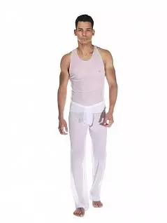 Мужской костюм 2в1: майка и брюки белого цвета La Blinque RTLB15505