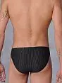 Элегантные мужские трусы в полоску черного цвета HOM ElegantCotton 01755cK9